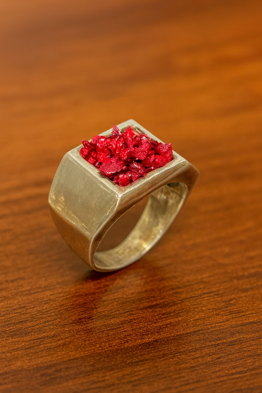 ANILLO ISHI ROJO RUBI