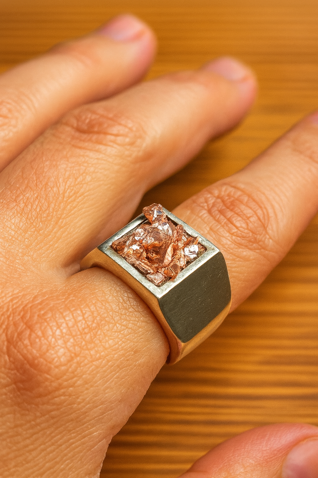 ANILLO ISHI ROSA HEMATITA