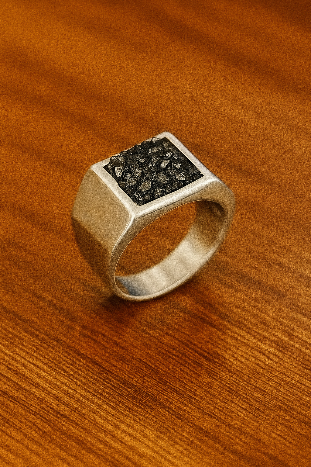 ANILLO ISHI NEGRO OBSIDIANA