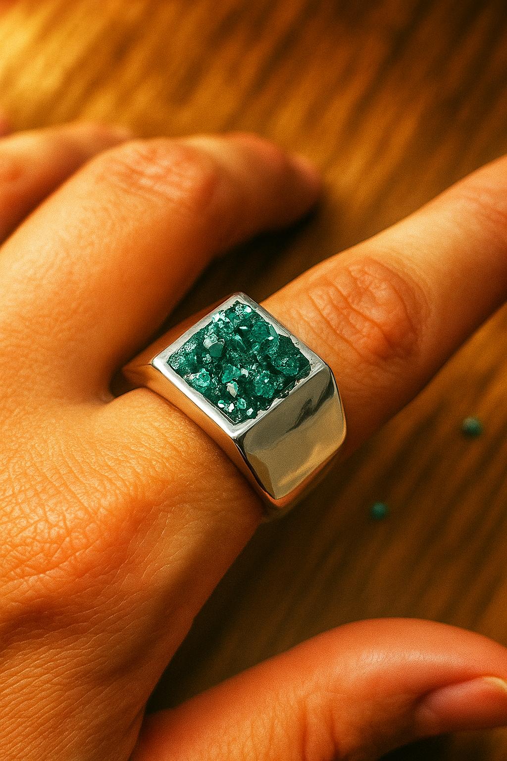 ANILLO ISHI TURQUESA AMAZONITA