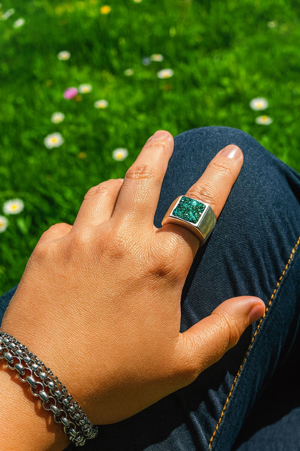 ANILLO ISHI TURQUESA AMAZONITA